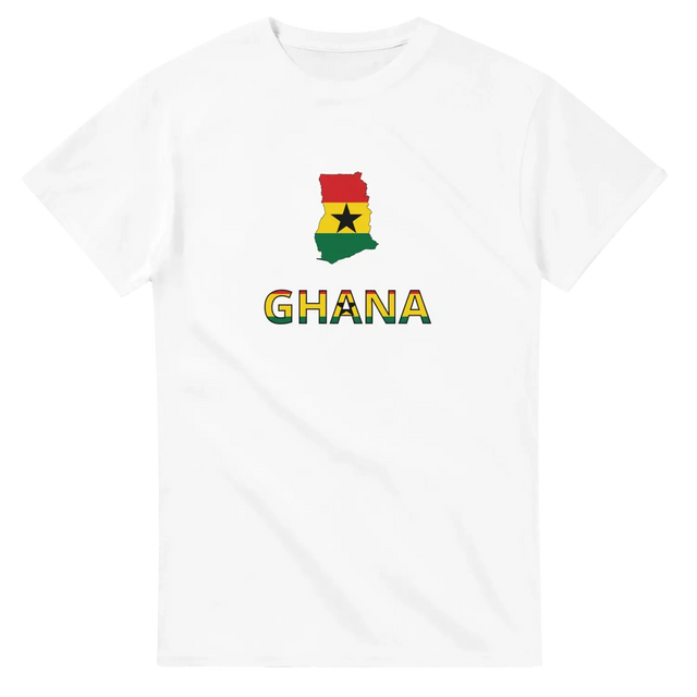 T-shirt drapeau ghana en carte - pixelforma