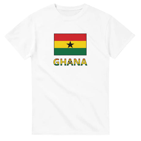 T-shirt drapeau ghana en texte - pixelforma