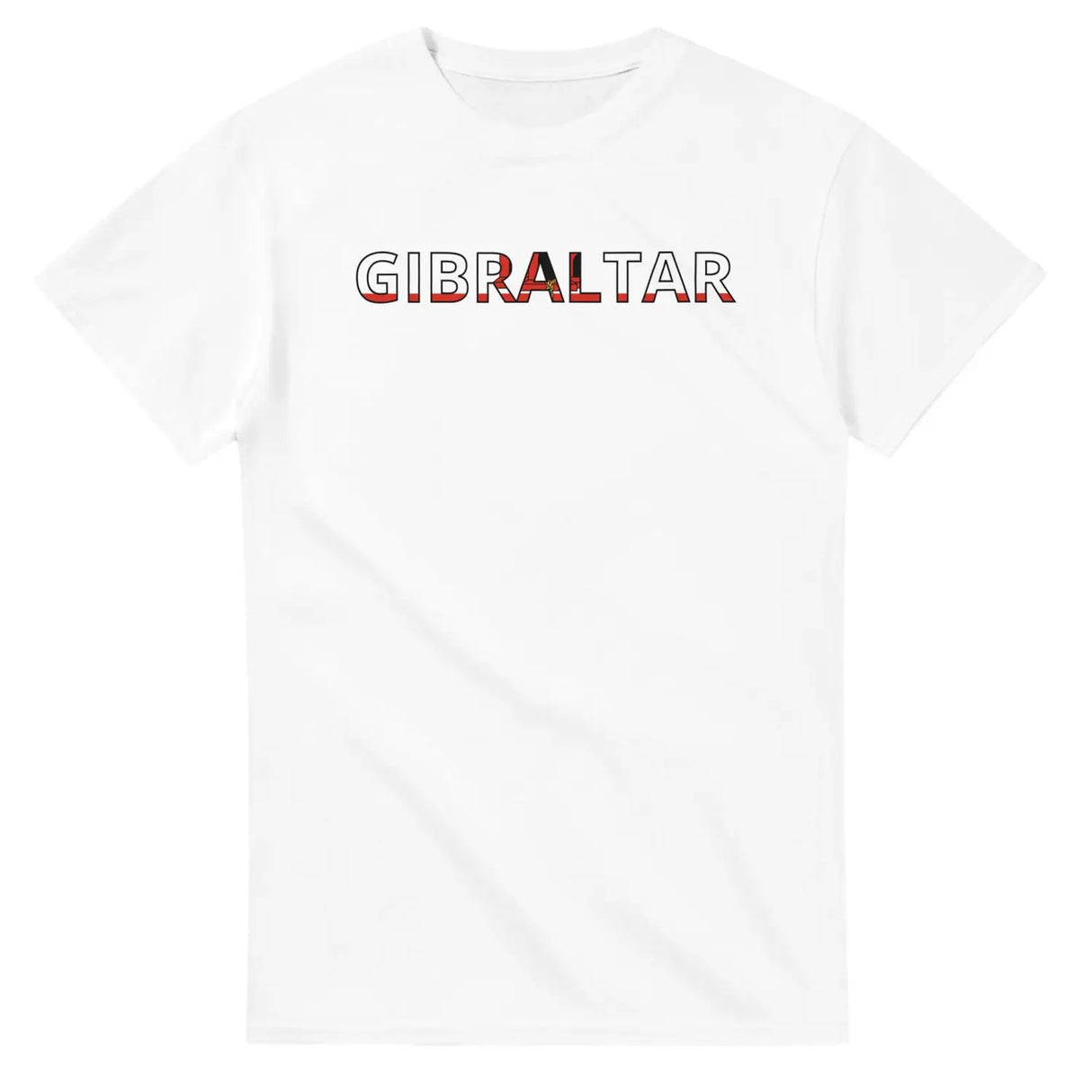 T-shirt drapeau gibraltar en écriture - pixelforma