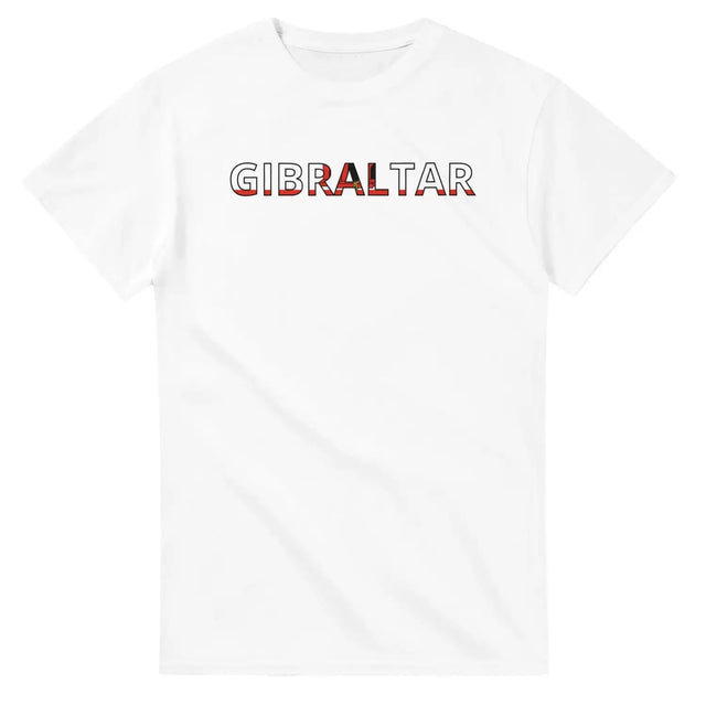 T-shirt drapeau gibraltar en écriture - pixelforma