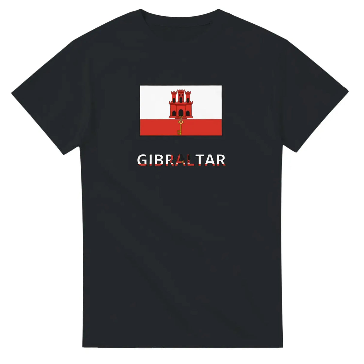 T-shirt drapeau gibraltar en texte - pixelforma