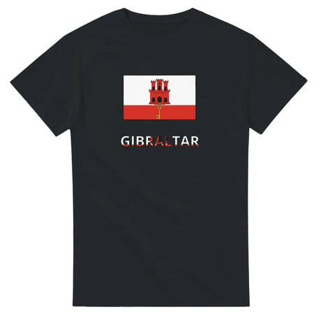 T-shirt drapeau gibraltar en texte - pixelforma