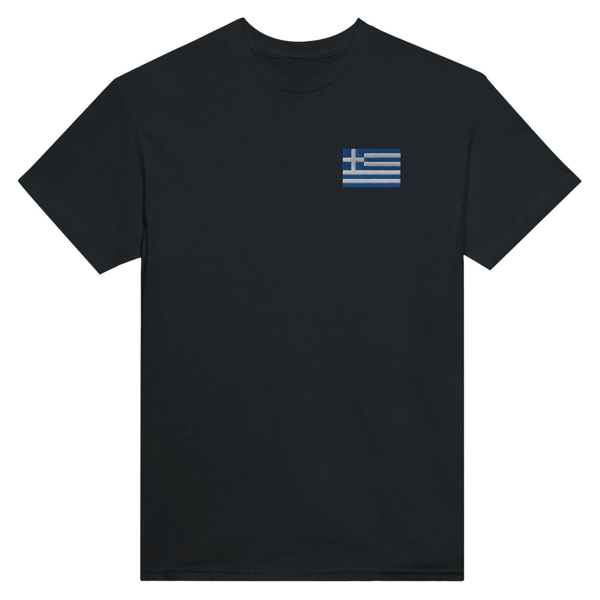 T-shirt drapeau grèce broderie couleur coton mélangé