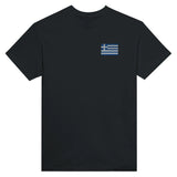 T-shirt drapeau grèce broderie couleur coton mélangé