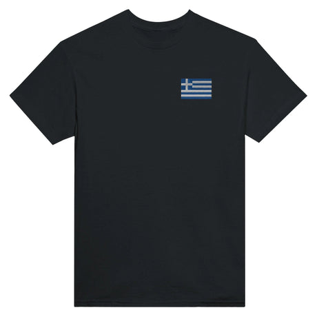 T-shirt drapeau grèce broderie couleur coton mélangé