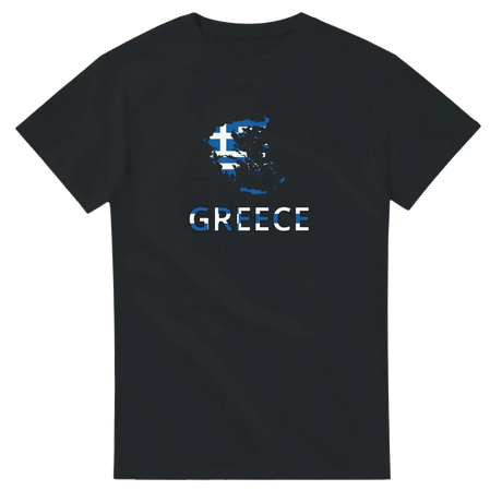 T-shirt drapeau grèce carte - pixelforma