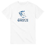 T-shirt drapeau grèce en carte - pixelforma