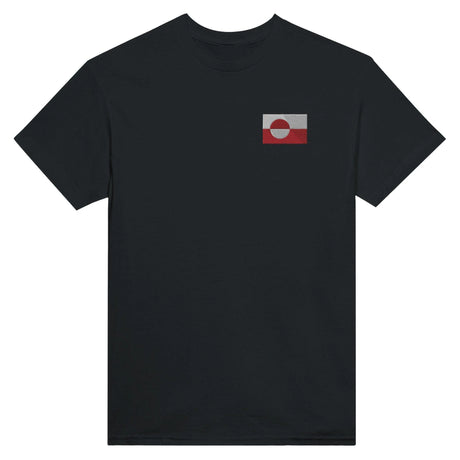T-shirt drapeau groenland broderie couleur coton mélangé