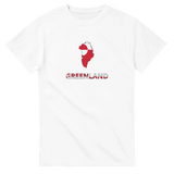 T-shirt drapeau groenland carte - pixelforma