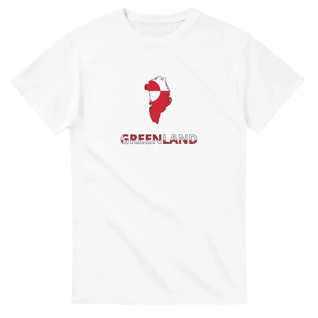 T-shirt drapeau groenland carte - pixelforma