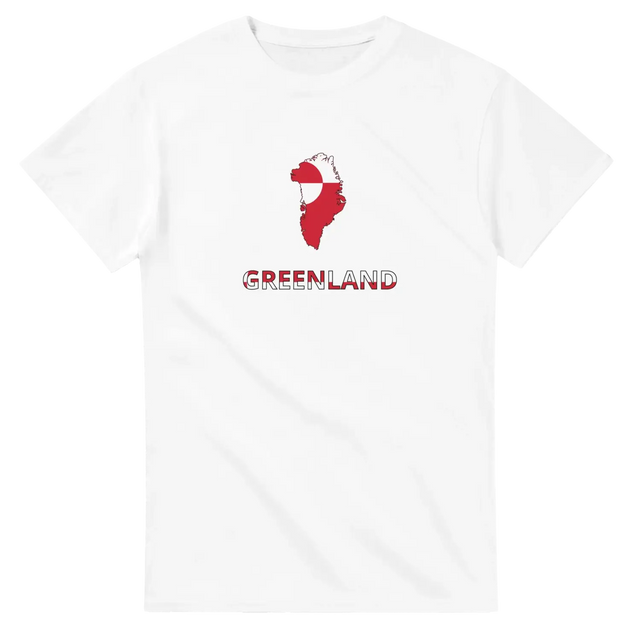 T-shirt drapeau groenland carte - pixelforma