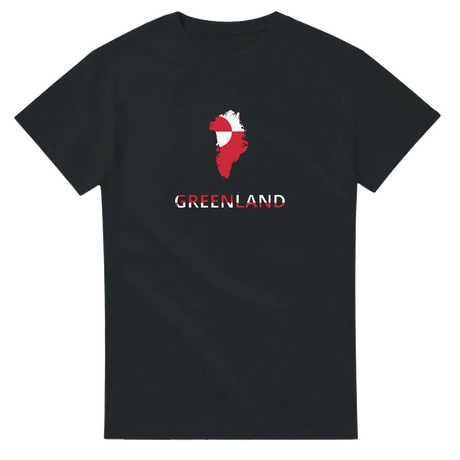 T-shirt drapeau groenland carte - pixelforma