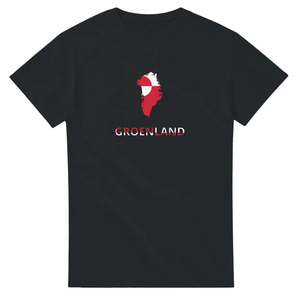 T-shirt drapeau groenland en carte - pixelforma