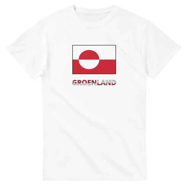 T-shirt drapeau groenland en texte - pixelforma