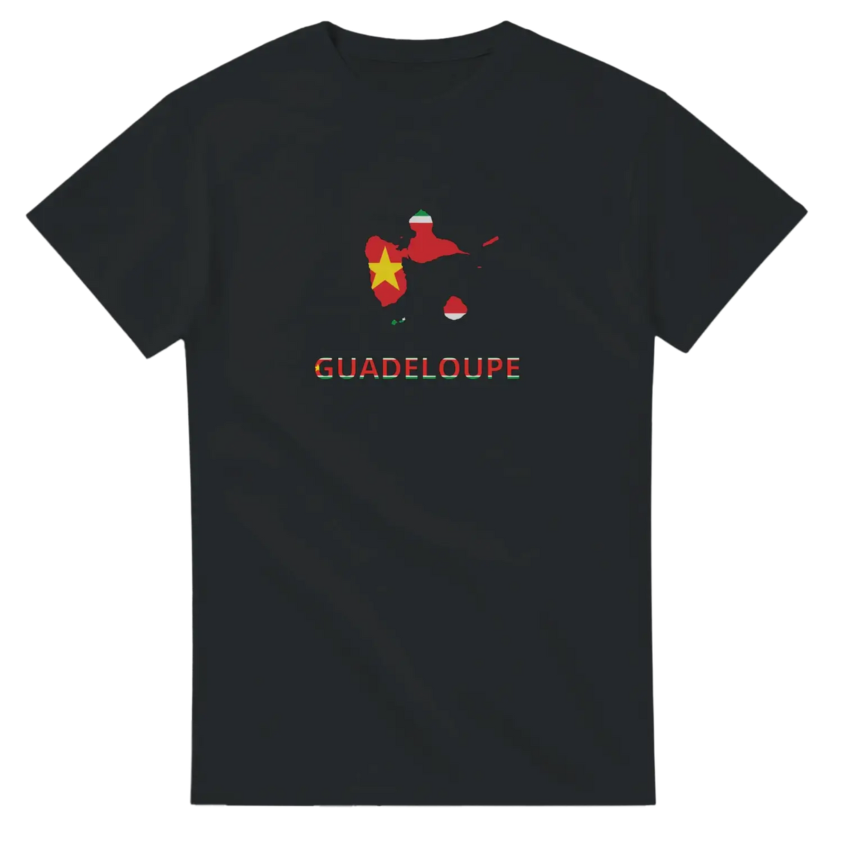 T-shirt drapeau guadeloupe en carte - pixelforma