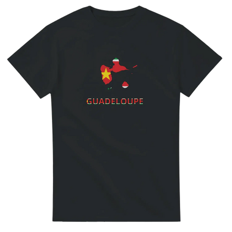 T-shirt drapeau guadeloupe en carte - pixelforma