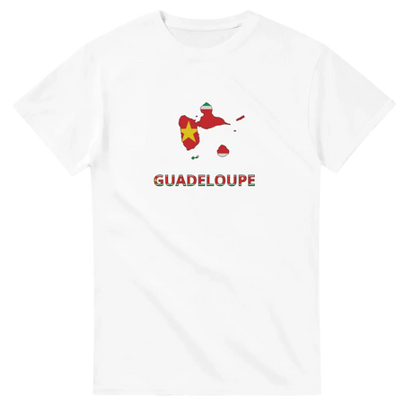 T-shirt drapeau guadeloupe en carte - pixelforma