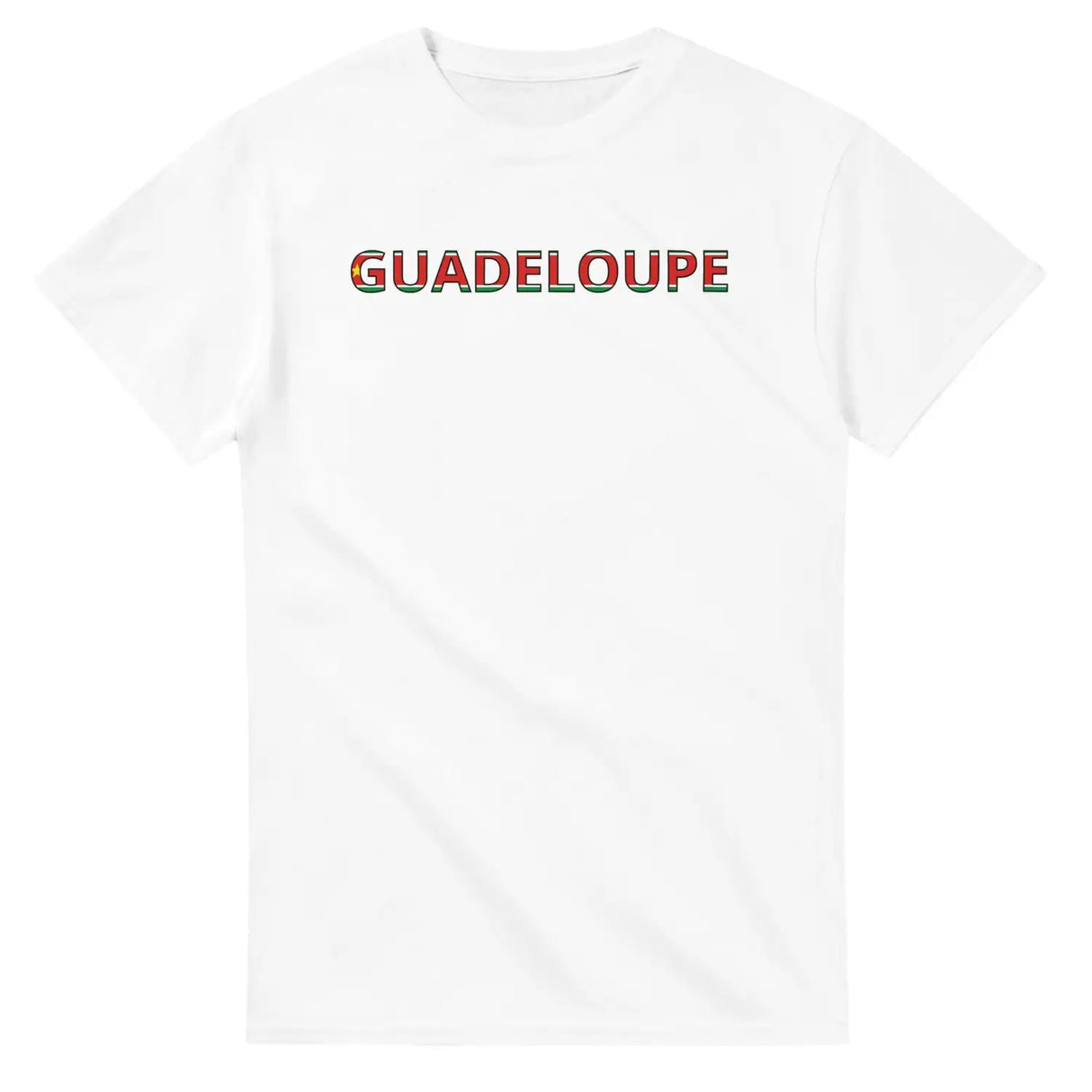 T-shirt drapeau guadeloupe en écriture - pixelforma