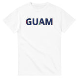 T-shirt drapeau guam en écriture - pixelforma