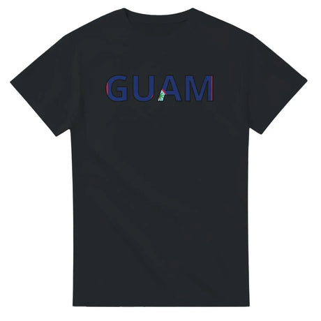 T-shirt drapeau guam en écriture - pixelforma