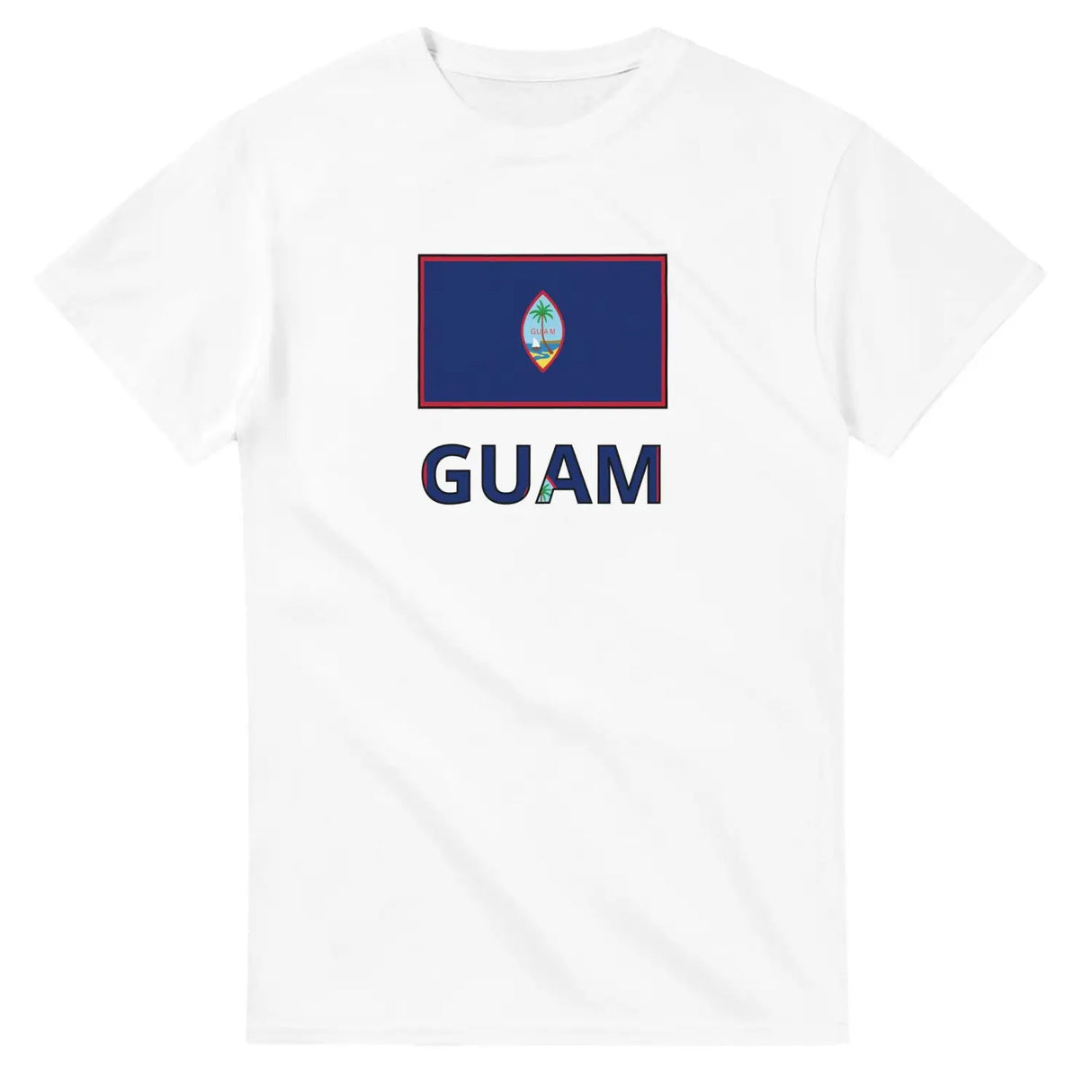 T-shirt drapeau guam en texte - pixelforma