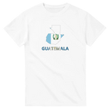 T-shirt drapeau guatemala en carte - pixelforma