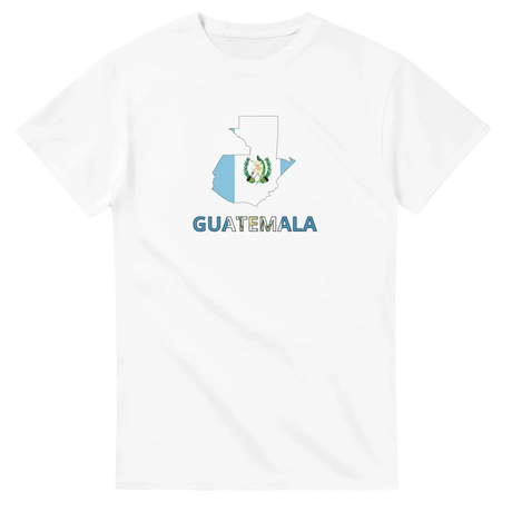 T-shirt drapeau guatemala en carte - pixelforma