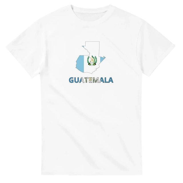 T-shirt drapeau guatemala en carte - pixelforma