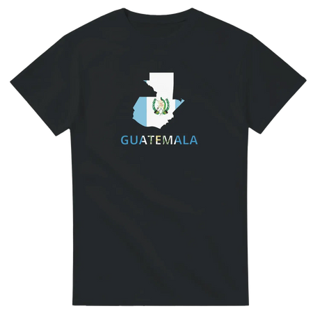 T-shirt drapeau guatemala en carte - pixelforma