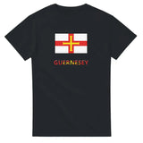 T-shirt drapeau guernesey en texte - pixelforma