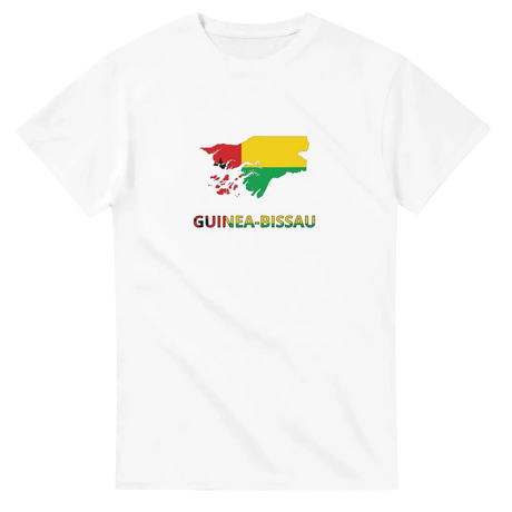 T-shirt drapeau guinée-bissau carte - pixelforma