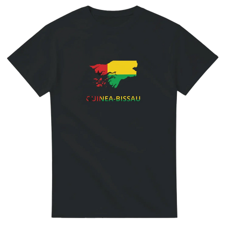 T-shirt drapeau guinée-bissau carte - pixelforma