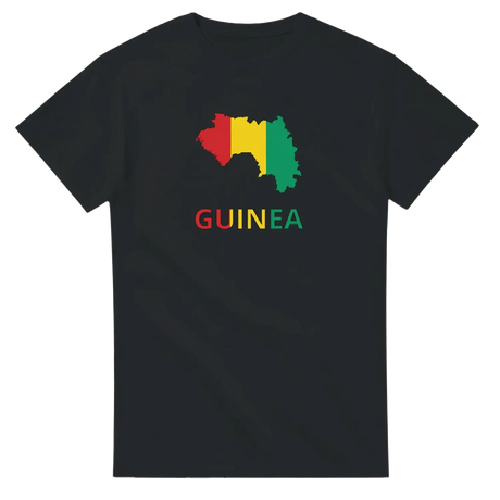 T-shirt drapeau guinée carte - pixelforma