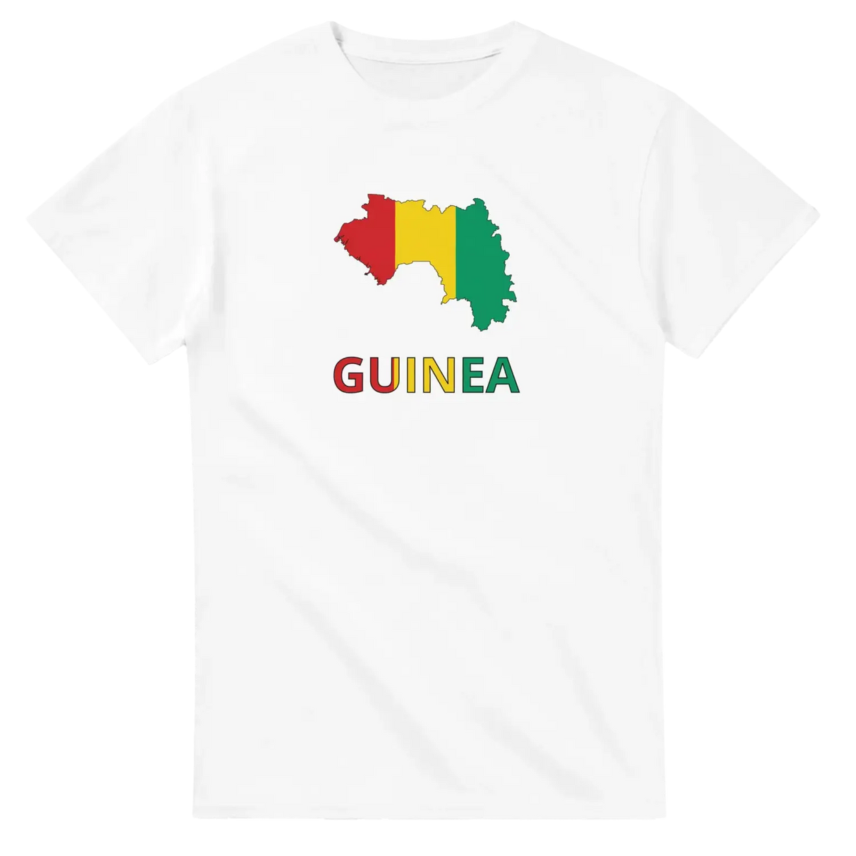 T-shirt drapeau guinée carte - pixelforma