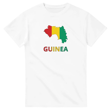 T-shirt drapeau guinée carte - pixelforma