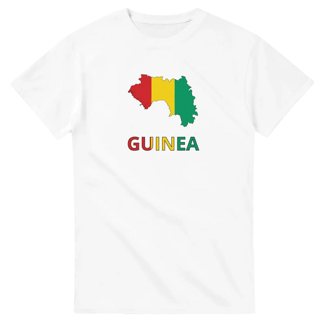 T-shirt drapeau guinée carte - pixelforma