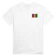 T-shirt drapeau guinée coton mélangé broderie couleur