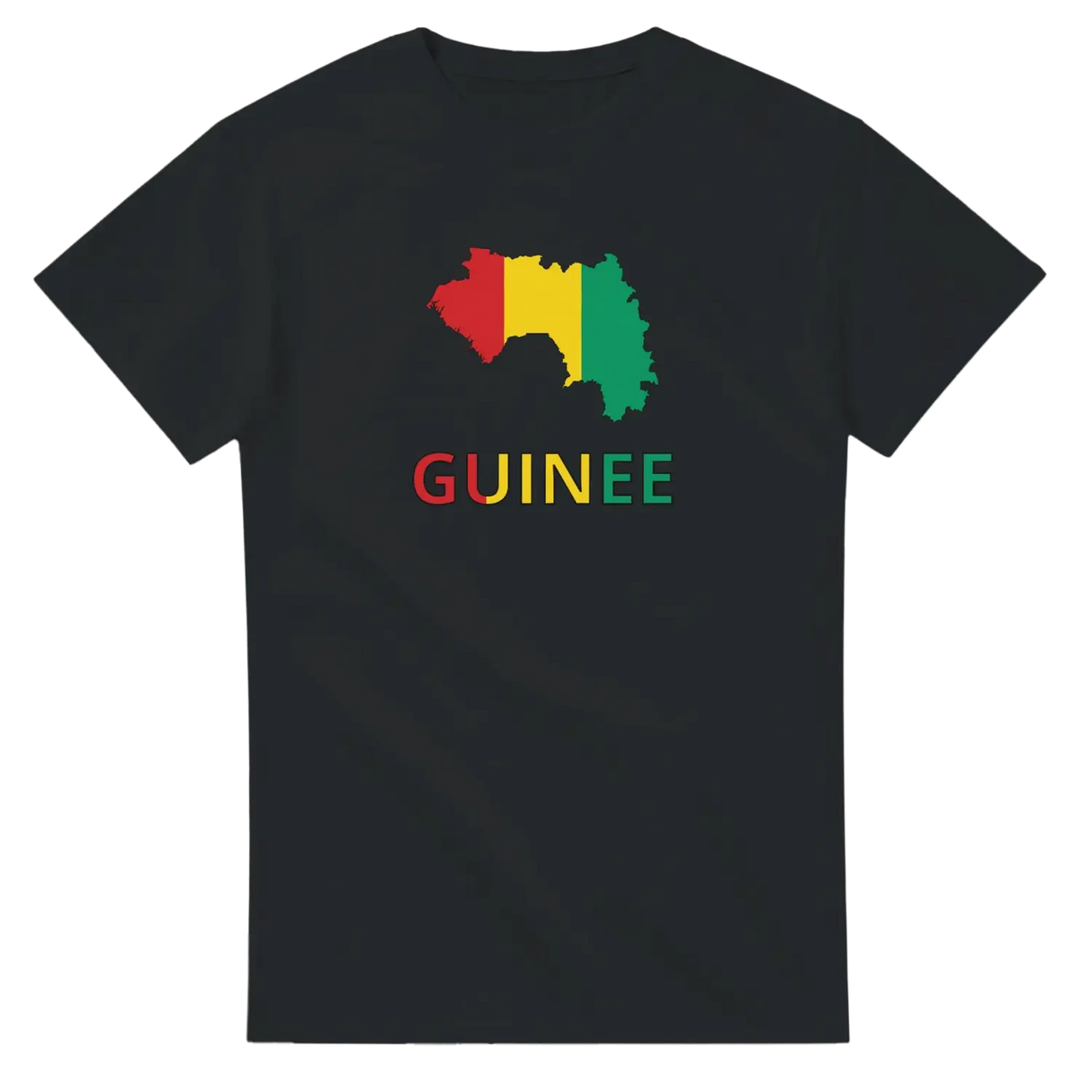 T-shirt drapeau guinée en carte - pixelforma