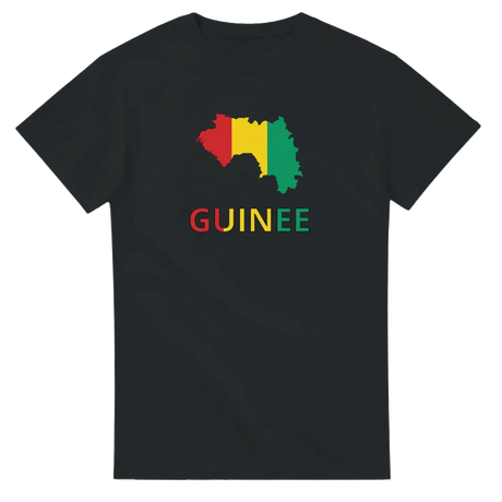 T-shirt drapeau guinée en carte - pixelforma