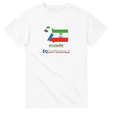 T-shirt drapeau guinée équatoriale en carte - pixelforma