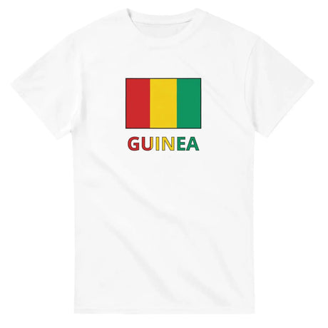 T-shirt drapeau guinée texte - pixelforma