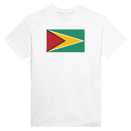 T-shirt drapeau guyana brodé coton mélangé manches longues