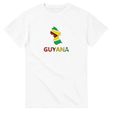 T-shirt drapeau guyana en carte - pixelforma