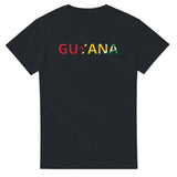 T-shirt drapeau guyana en écriture - pixelforma