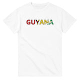 T-shirt drapeau guyana en écriture - pixelforma