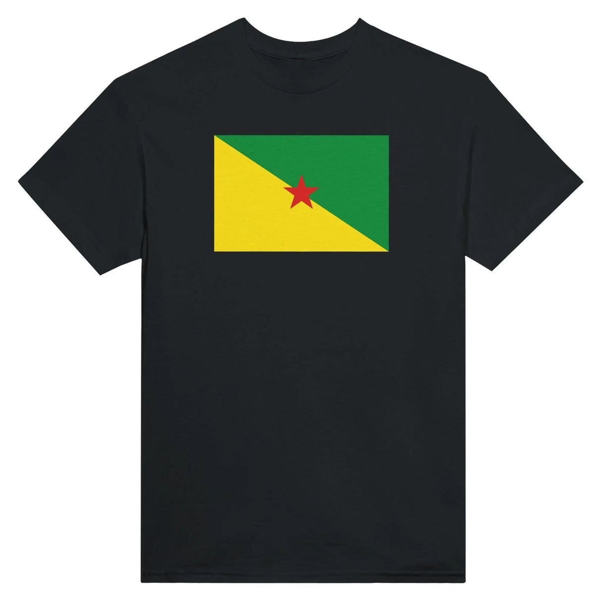 T-shirt drapeau guyane brodé coton épais manches longues