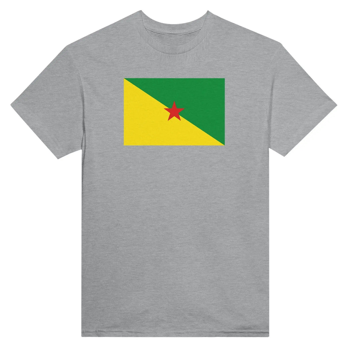 T-shirt drapeau guyane brodé coton épais manches longues