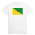 T-shirt drapeau guyane brodé coton épais manches longues