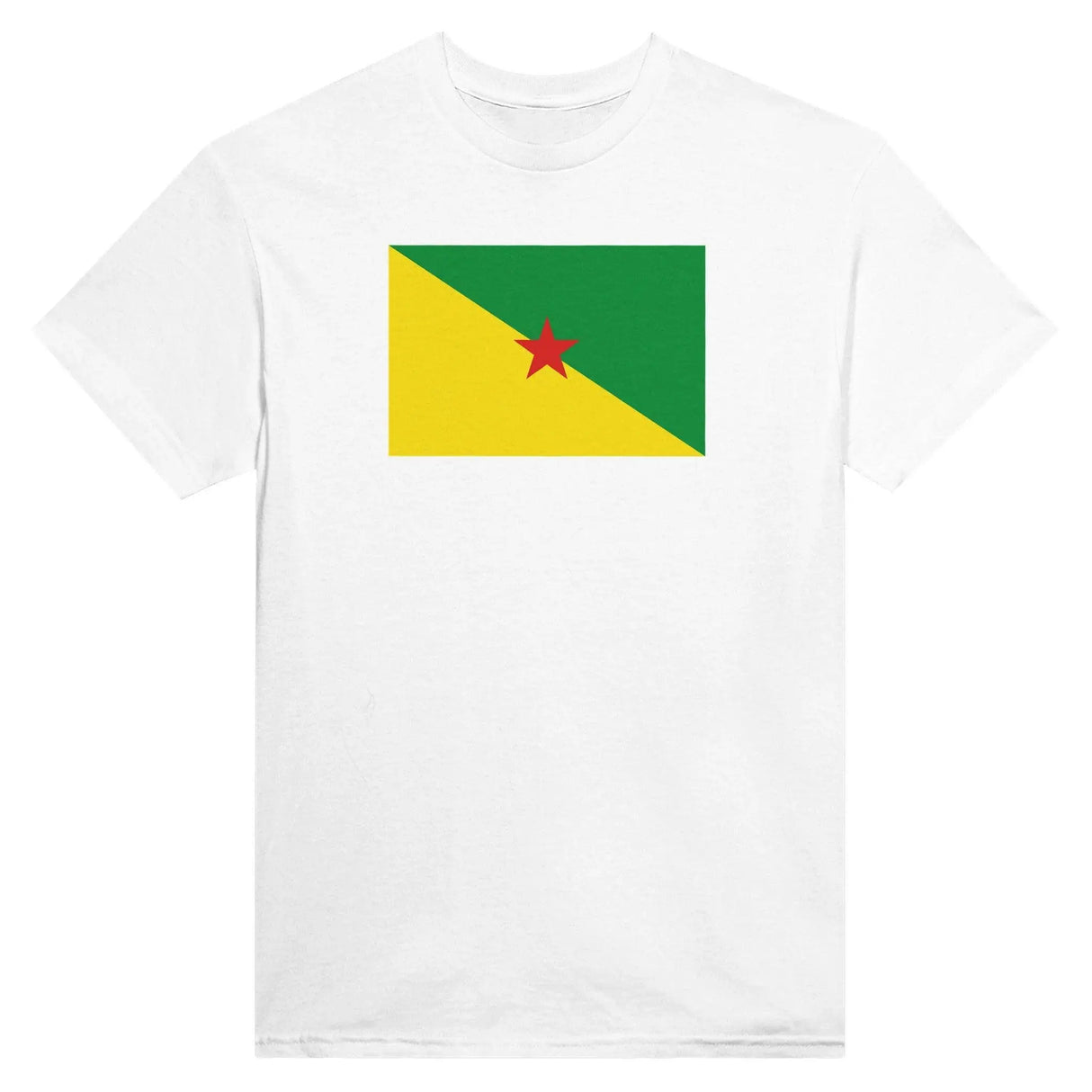 T-shirt drapeau guyane brodé coton épais manches longues