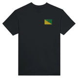 T-shirt drapeau guyane broderie couleur coton mélangé